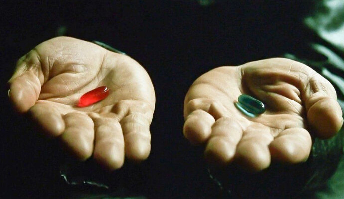 Potongan Gambar Film The Matrix.
