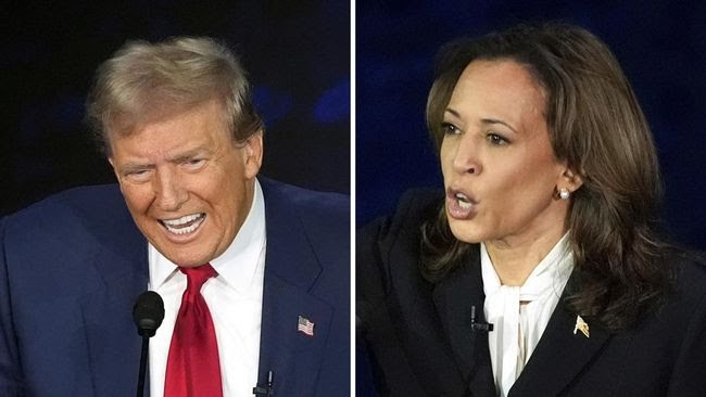 Donald Trump dan Kamala Harris. (Foto : AP Photo/Alex Brandon)