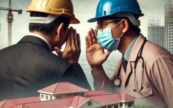 Ilustrasi. Indikasi Kecurangan dalam Tender Pembangunan Gedung Puskesmas Mananggu.(Foto : AI Bing/ Penagar.id)