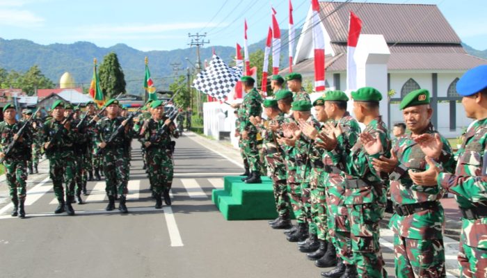 Korem 133 Gelar Tradisi Peleton Beranting Peringati Hari Juang Infanteri