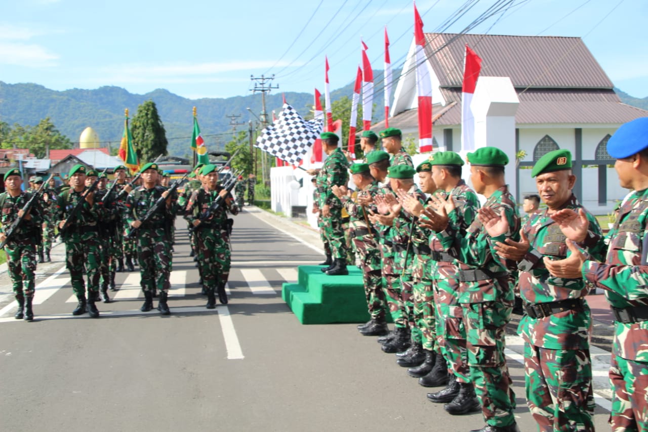 Korem 133 Gelar Peleton Beranting Yudha Wastu Pramuka Jaya Peringati Hari Juang Infanteri. (Foto : Dok. TNI)
