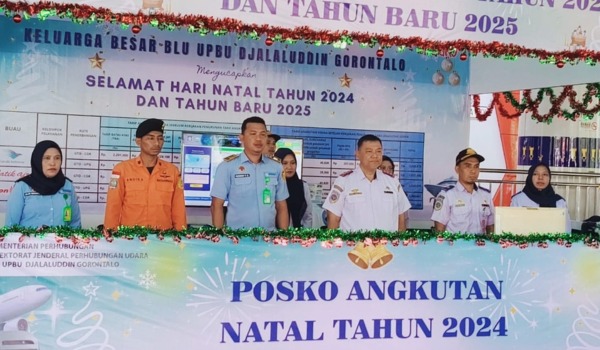 Posko Terpadu Bandara Djalaluddin Siap Sambut Libur Nataru. (Foto : Ist.)
