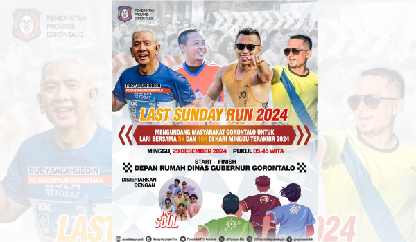 Pemprov Gorontalo Gelar Last Sunday Run 2024. (Foto : Disominfotik)