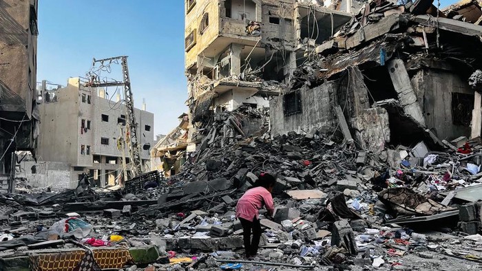 Suasana Gaza usai diserang Israel.(Foto : DW News)