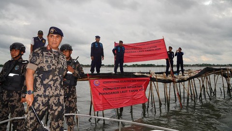 Bongkar Pagar Laut Misterius di Tangerang, TNI AL Turunkan Pasukan