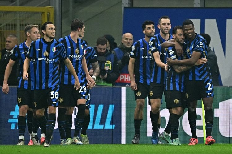 Inter Milan Jadi Satu-satunya Wakil Italia di Playoff Liga Champions. (Foto : AFP/Gabriel Bouys)