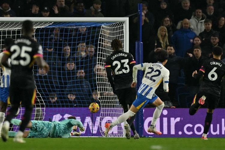 Chelsea kalah 0-3 dari Brighton & Hove Albion. (Foto: AFP/GLYN KIRK)