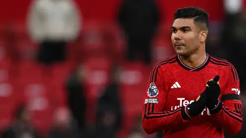 Pemain Manchester United, Casemiro.(Foto : AFP/Paul ELLIS)