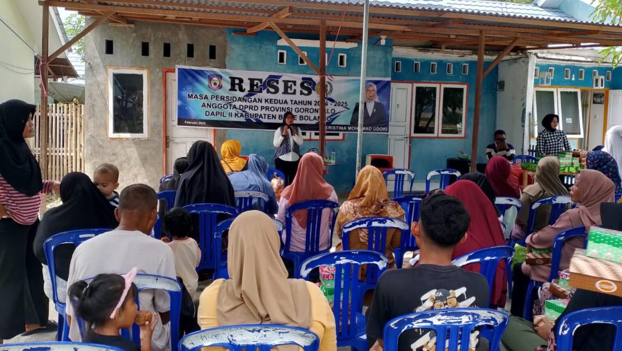 Anggota Komisi I DPRD Provinsi Gorontalo, Femmy Udoki, menggelar reses masa persidangan kedua tahun 2024-2025. (Foto : Istimewa)