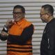 Sekjen PDI Perjuangan Hasto Kristiyanto saat proses penahanan di Gedung Merah Putih KPK, Jakarta, Kamis (20/2/2025). (Foto : detikcom/Ari Saputra)