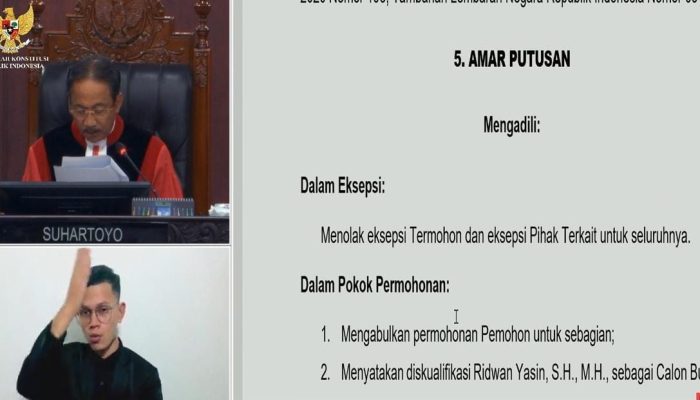 MK Perintahkan PSU di Gorontalo Utara, Satu Calon Didiskualifikasi