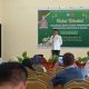 Kepala Dinas Pendidikan Gorontalo Utara, Dr. Irwan Abudi Usman, M.Pd saat memberikan sambutan dalam acara Halal Bihalal yang digelar pada Jumat (28/2/2025). (Foto : Dok.)