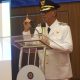 Bupati Bone Bolango, Ismet Mile saat berpidato pertama kali dihadapan jajaran Pemerintah Kabupaten Bone Bolango pada kegiatan Serah Terima Jabatan di The Acacia Hotel Jakarta, Kamis (20/2/2025). (Foto : Dok. Diskominfo)