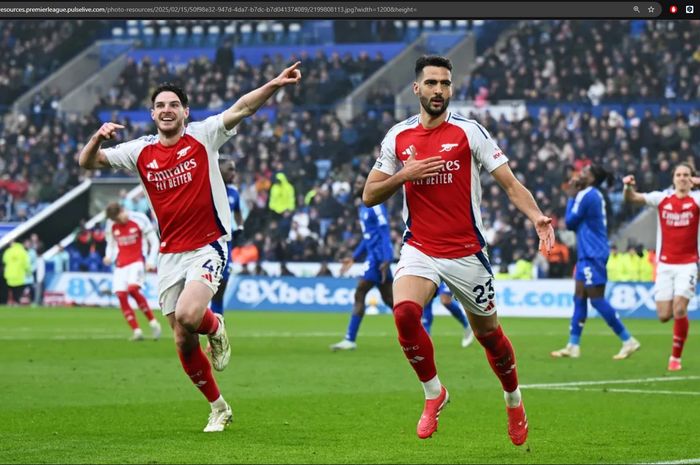 Arsenal Amankan Kemenangan 2-0 saat bertemu Leicester City. (Foto : premierleague via bolasport)