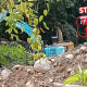 Alat berat yang diduga digunakan di lokasi penambangan emas tanpa izin (PETI) di Dopalak. (Foto: Istimewa/ Kolase Foto Penagar.id)