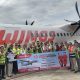Ketua DPRD Provinsi Gorontalo, Thomas Mopili memberikan apresiasi terhadap beroperasinya kembali maskapai Wings Air.(Foto : Dok. Humas DPRD)