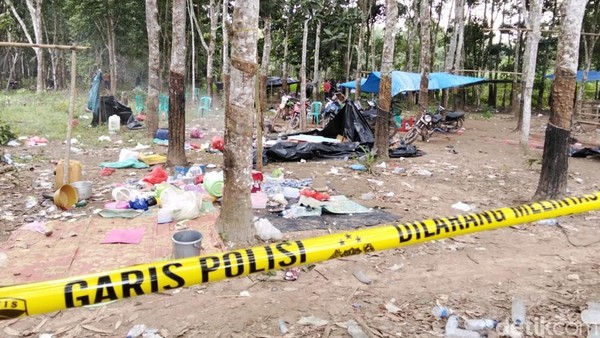 Lokasi judi sabung ayam yang menjadi TKP penembakan 3 polisi Lampung. (detikcom/Tommy Saputra)