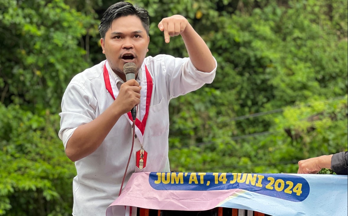 Ketua Cabang Gerakan Mahasiswa Nasional Indonesia (GMNI) Kabupaten Gorontalo, Rizal Agu./Penagar.id