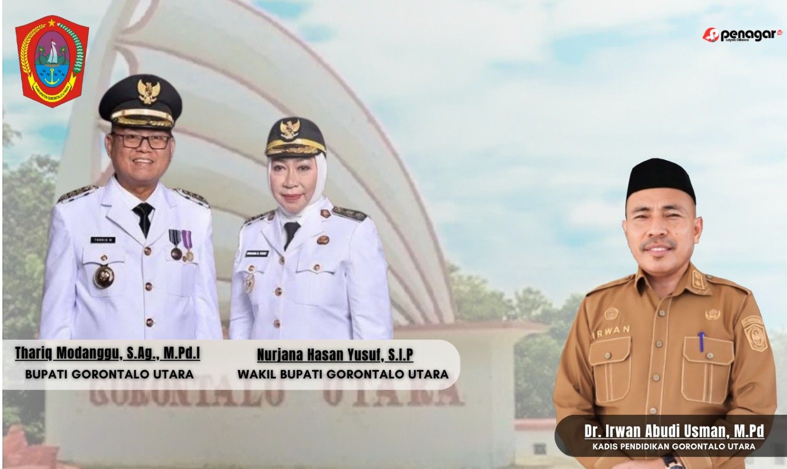 Ucapkan Selamat atas Dilantiknya Bupati dan Wabup, Irwan Usman Optimis Pendidikan Gorontalo Utara Makin Maju.(Penagar.id)