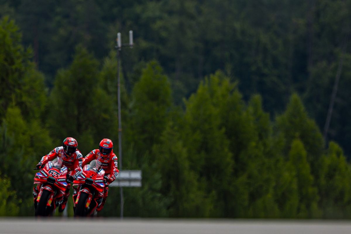 Francesco Bagnaia saat berlaga pada MotoGP Ceko 2025.(Dok. @ducaticorse)
