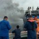 KM Barcelona V Terbakar, Ibu Hamil Tewas di Perairan Talise.(Foto : Dok. Polri)