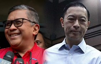 Kolase foto Hasto Kristiyanto dan Tom Lembong.Penagar.id