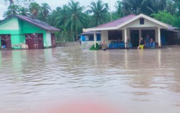 Banjir kembali melanda Kecamatan Limboto Barat. (foto : Dok. Ist.)