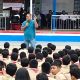 Ketua Umum JMSI, Teguh Santosa saat berbicara di hadapan para siswa dan guru SMP Negeri 1 Padangsidimpuan, Sumatera Utara, Jumat (25/7/2025).(Foto : Dok. JMSI)