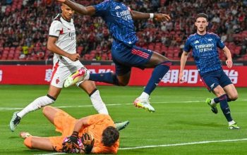 Milan kalah dari Arsenal dalam laga pramusim. (Foto: AFP/ROSLAN RAHMAN)