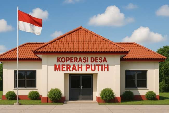 Ilustrasi Kantor Koperasi Desa/Kelurahan Merah Putih.(Foto: Bungko.id)