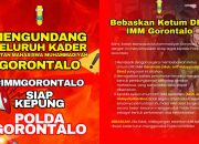 Flayer berisi Undangan yang ditujukan ke seluruh Kader Ikatan Mahasiswa Muhammadiyah (IMM) Gorontalo.(Kolase Foto Desakan IMM Gorontalo/Penagar.id)