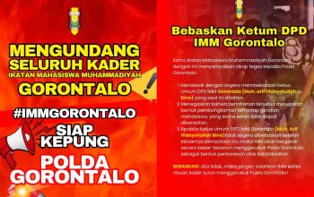 Flayer berisi Undangan yang ditujukan ke seluruh Kader Ikatan Mahasiswa Muhammadiyah (IMM) Gorontalo.(Kolase Foto Desakan IMM Gorontalo/Penagar.id)
