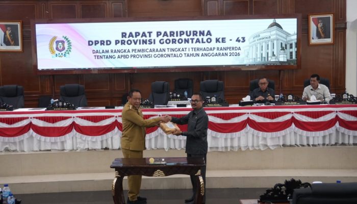 DPRD Provinsi Gorontalo Gelar Rapat Paripurna Bahas Ranperda APBD 2026