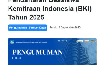 Dikti Buka Pendaftaran Beasiswa BKI 2025.(Foto : Potongan Gambar Dikti)
