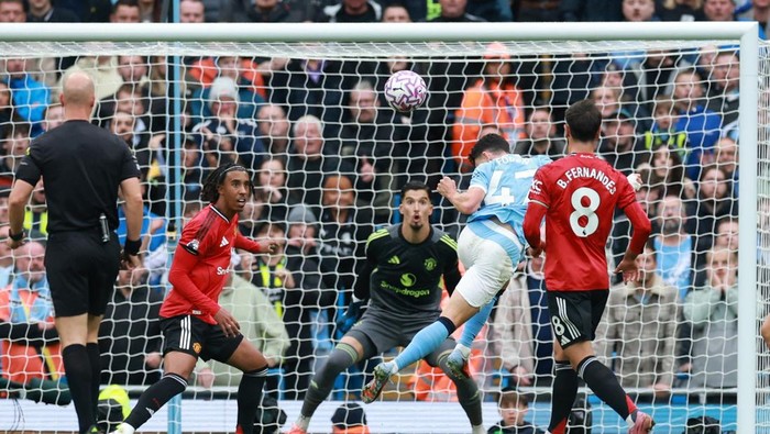 Laga Manchester vs Manchester United di Etihad Stadium, Minggu (14/9/2025). (Foto : REUTERS/Phil Noble)