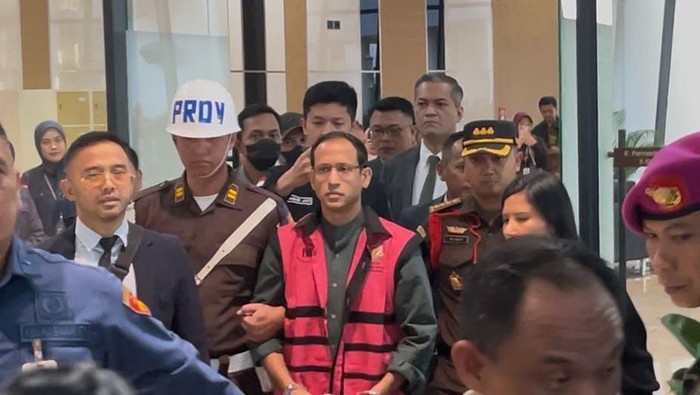 Nadiem Makarim Ditahan Kejagung. (Foto: detikcom/Devi Puspitasari)