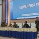 Konferensi pers di Kampus UMGO menanggapi beredarnya konten media sosial yang menyoroti pelaksanaan program berasrama, Selasa (21/10/2025).(Foto : Penagar.id/Sucipto Mokodompis)