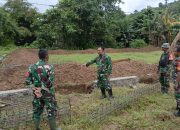 Kasilog Korem 133/NW saat meninjau progres pembangunan fisik Koperasi Merah Putih (KMP) di wilayah Kodim 1314/Gorontalo Utara.(Foto : Dok. Ist.)