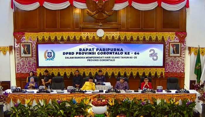 DPRD Ungkap Sejumlah Indikator Kemajuan di Paripurna HUT ke-25 Gorontalo