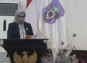 Ketua Pansus Pertambangan, Meyke Camaru saat memaparkan laporannya. (Foto : HUMAS DPRD)