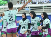 Pertamina Enduro Menang Telak atas Medan Falcons.(Foto : IG :@jpevolley)