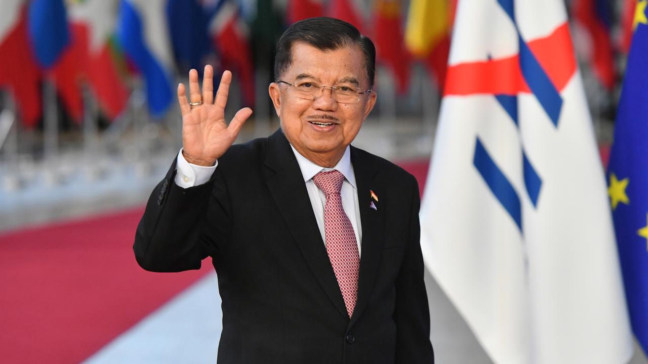 Wakil Presiden ke-10 dan ke-12 RI Jusuf Kalla. (Foto : AFP/Emmanuel Dunand)