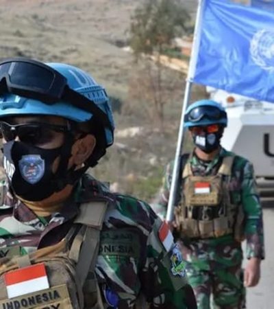 Prajurit TNI dalam misi perdamaian di Lebanon. (Foto : Dispenad)