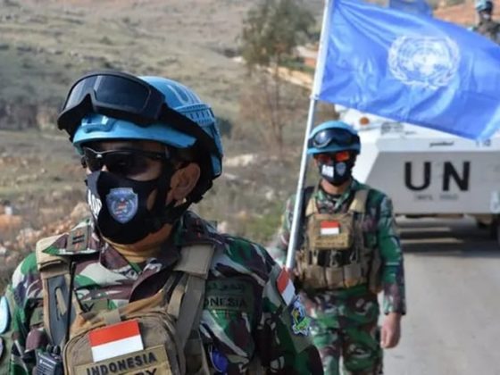 Prajurit TNI dalam misi perdamaian di Lebanon. (Foto : Dispenad)