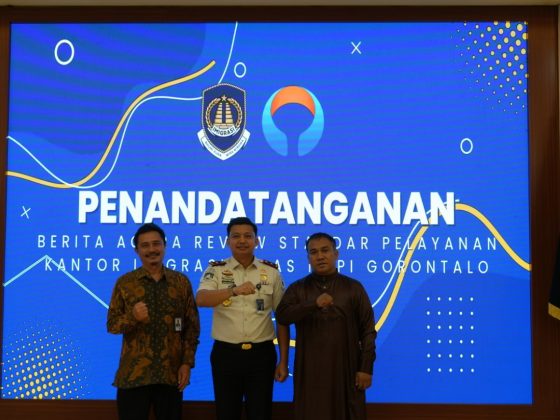 Kantor Imigrasi Kelas I TPI Gorontalo bersama Ombudsman RI Perwakilan Gorontalo menggelar Forum Diskusi Publik dalam rangka Review Standar Pelayanan, Selasa (3/3/2026). (Foto : Dok. Imigrasi Gorontalo)