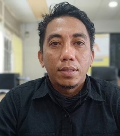 Ketua Lembaga Swadaya Masyarakat (LSM) Green Leave, Anto Margarito. (Foto : Penagar.id/Iwan Mokodompis)