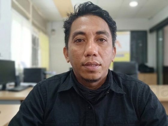Ketua Lembaga Swadaya Masyarakat (LSM) Green Leave, Anto Margarito. (Foto : Penagar.id/Iwan Mokodompis)