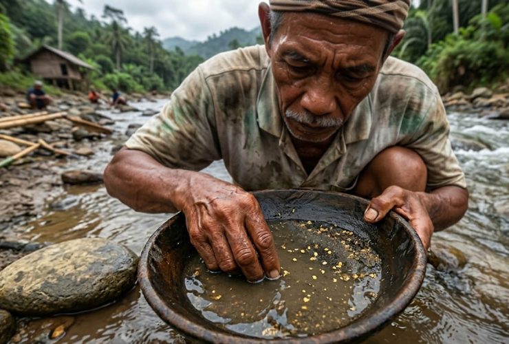 Ilustrasi penambang rakyat./Penagar.id