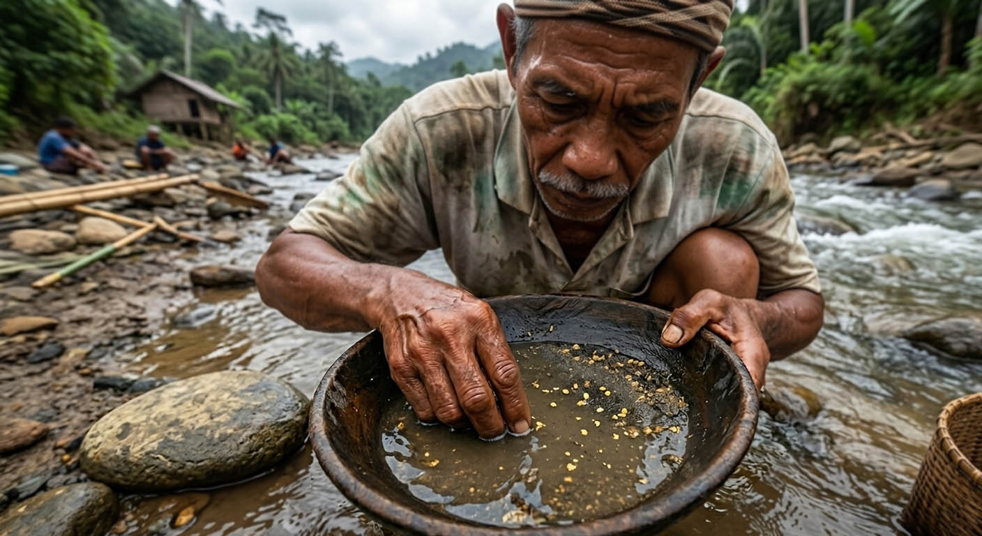 Ilustrasi penambang rakyat./Penagar.id