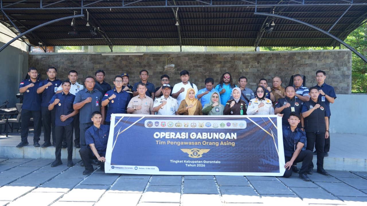 Imigrasi Gorontalo inisiasi Operasi Gabungan untuk kedaulatan, khususnya di Provinsi Gorontalo pasca berlakunya KUHP Nasional sebagai Paradigma Baru Penegakan Hukum Keimigrasian. (Foto : Dok. Imigrasi)